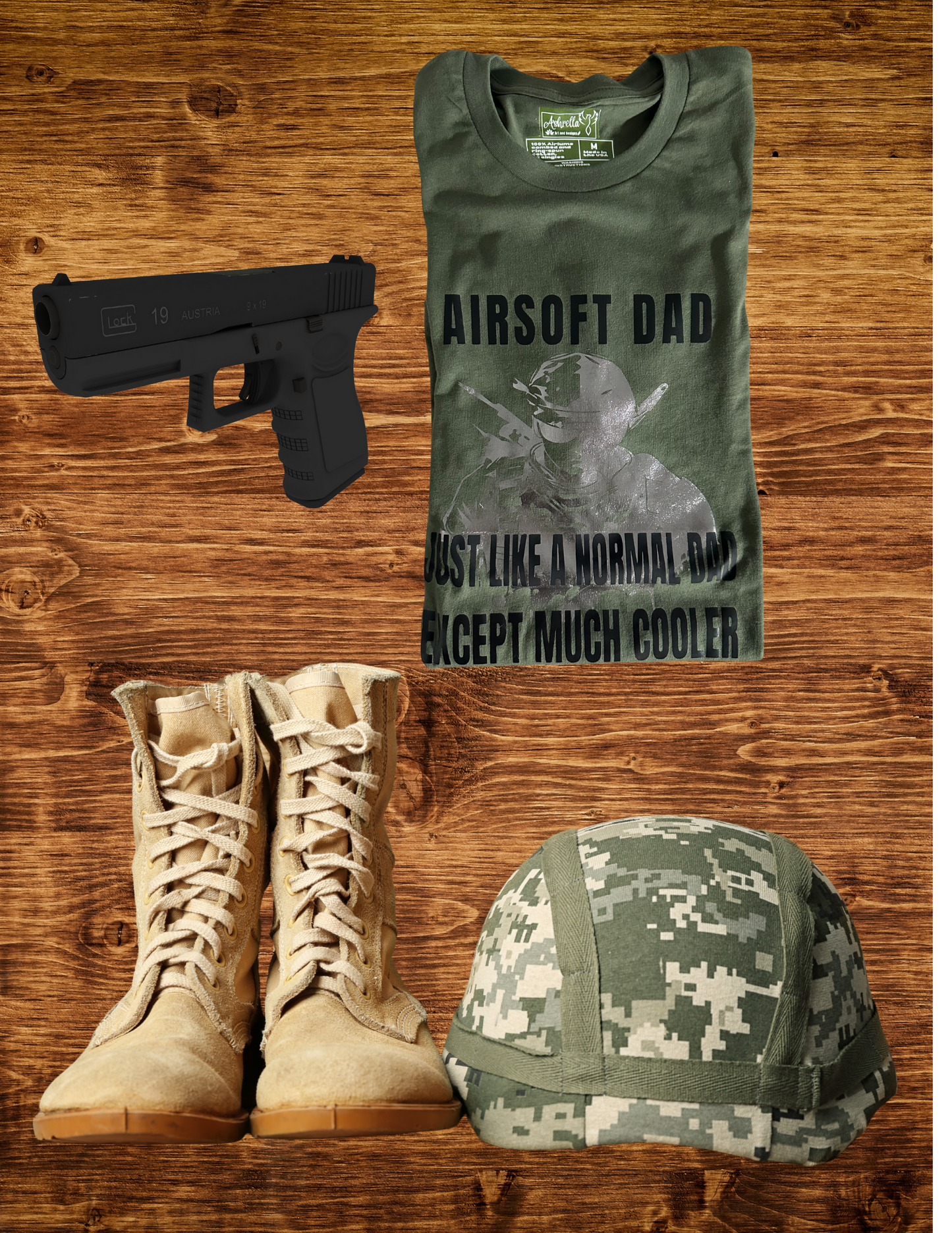 AIRSOFT DAD, JUST LIKE A NORMAL DAD, EXCEPT MORE COOLER, JERSEY TEE