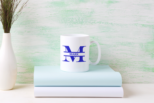 MUG WITH CUSTOMIZED NAME AND INITIAL  FOR ANY OCCASION